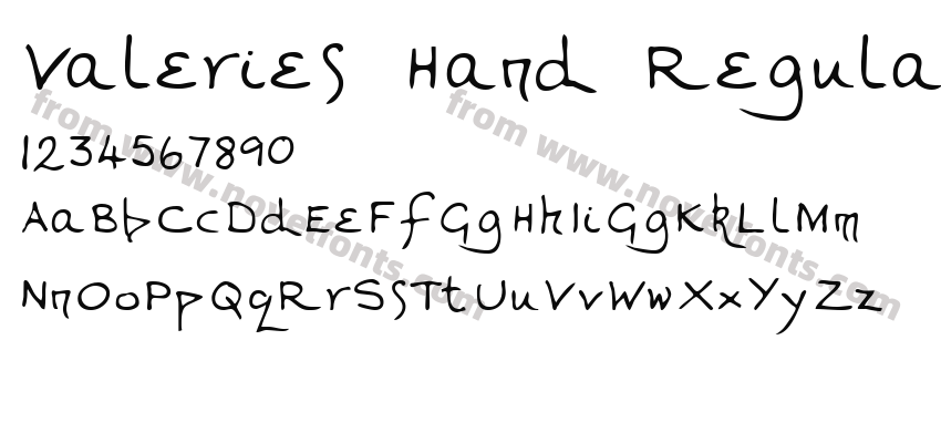 Valeries Hand RegularPreview