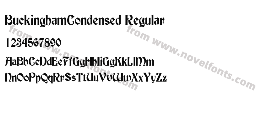 BuckinghamCondensed RegularPreview