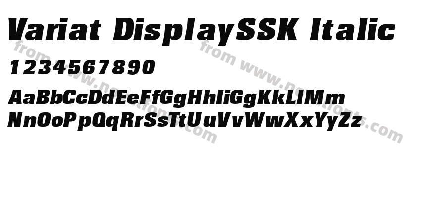 Variat DisplaySSK ItalicPreview