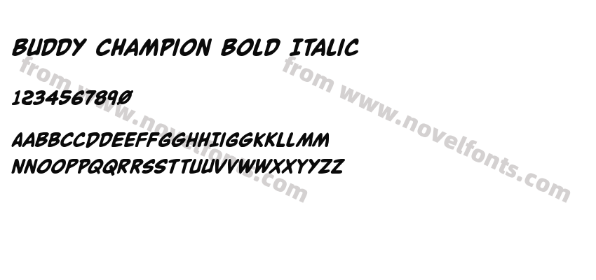 Buddy Champion Bold ItalicPreview