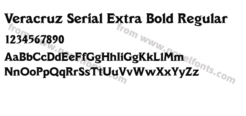 Veracruz Serial Extra Bold RegularPreview