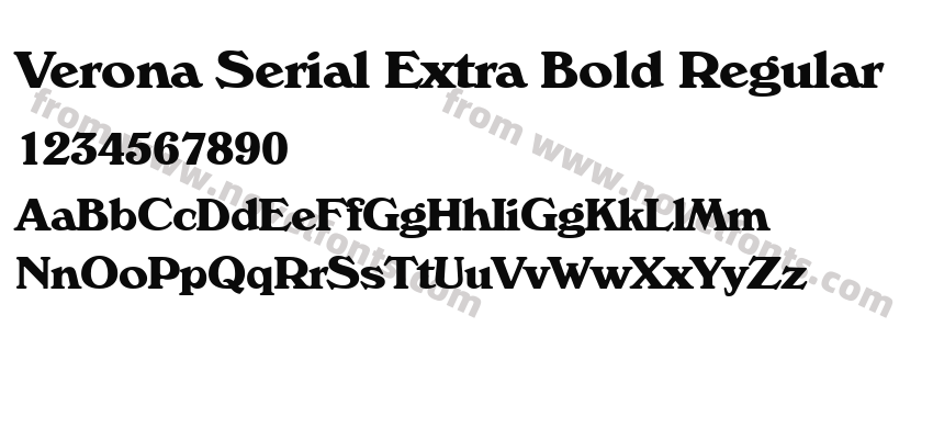 Verona Serial Extra Bold RegularPreview