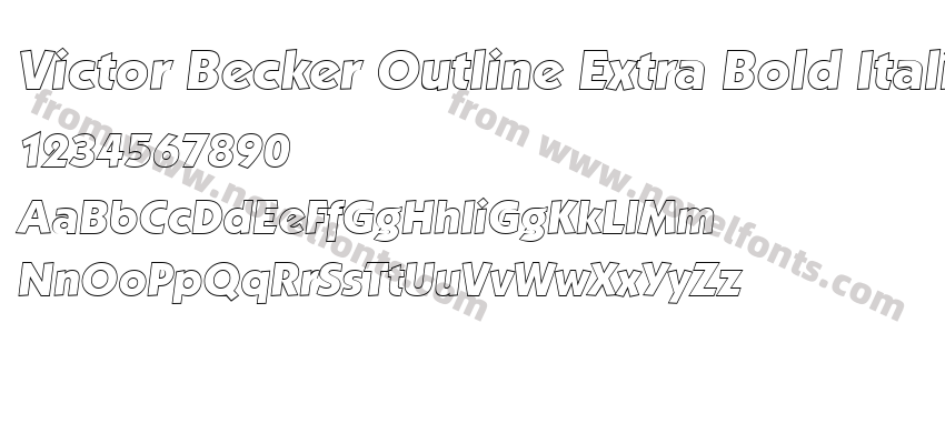 Victor Becker Outline Extra Bold ItalicPreview