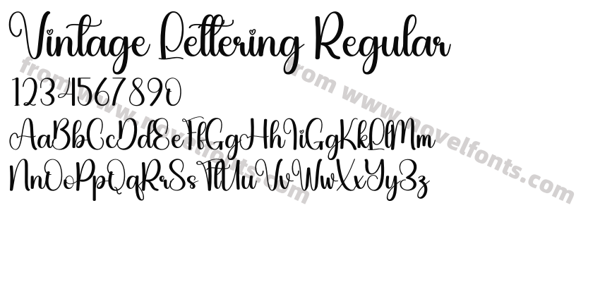 Vintage Lettering RegularPreview