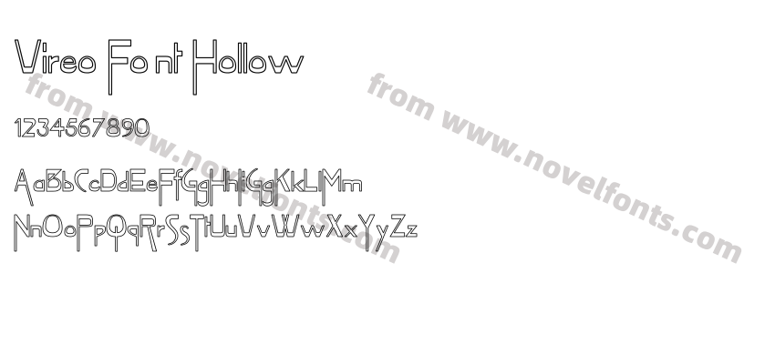 Vireo Font HollowPreview