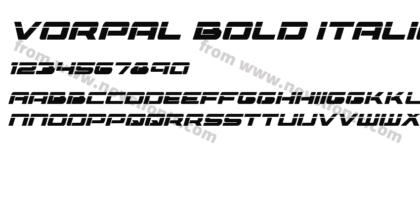 Vorpal Bold ItalicPreview