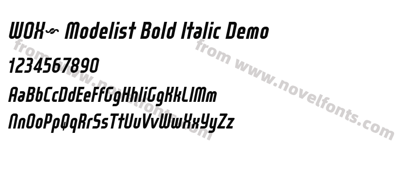 WOX~ Modelist Bold Italic DemoPreview