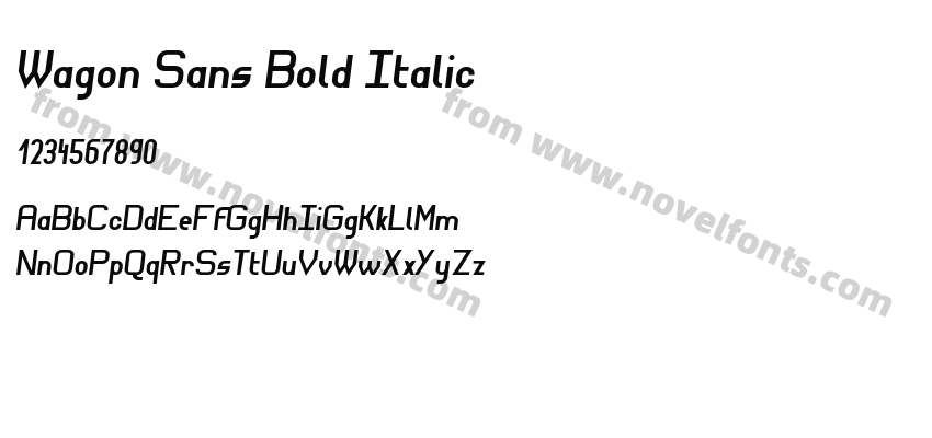 Wagon Sans Bold ItalicPreview