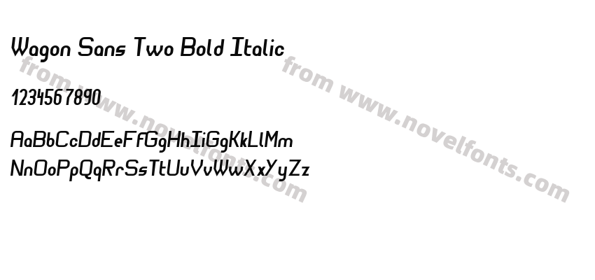 Wagon Sans Two Bold ItalicPreview