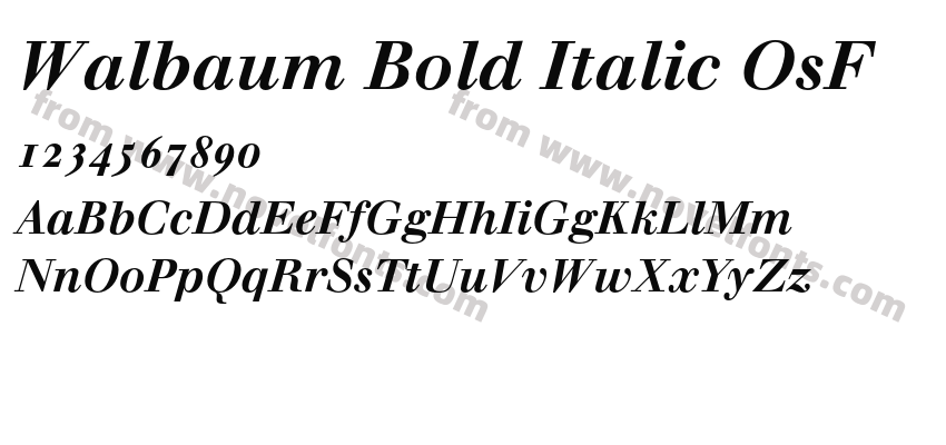 Walbaum Bold Italic OsFPreview