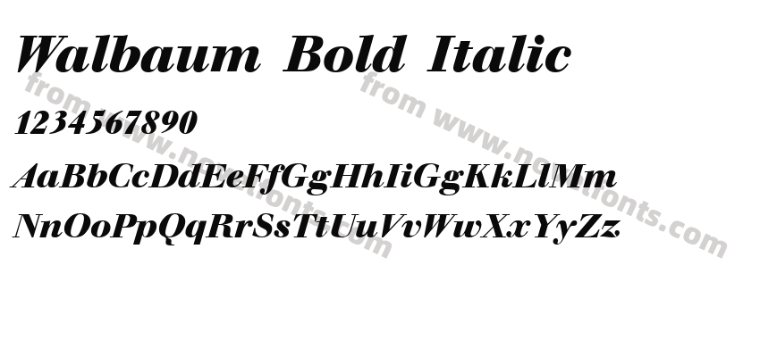 Walbaum Bold ItalicPreview