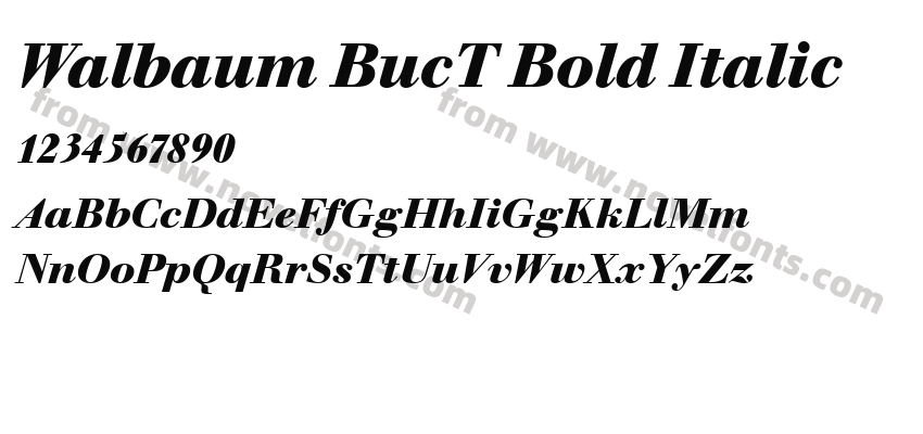 Walbaum BucT Bold ItalicPreview