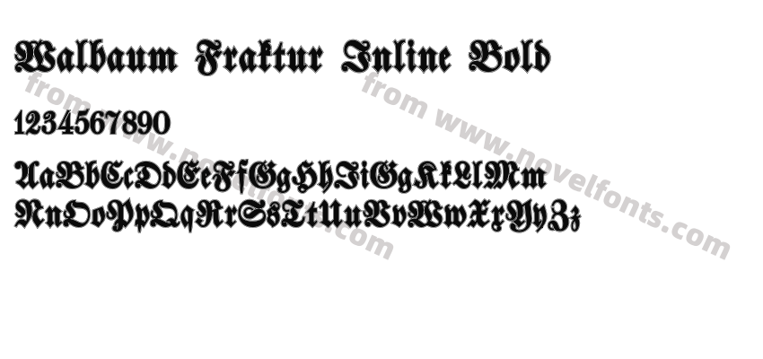 Walbaum Fraktur Inline BoldPreview