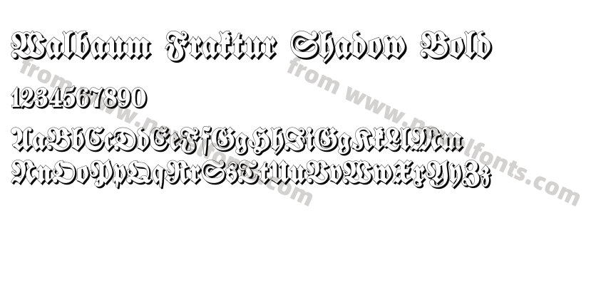 Walbaum Fraktur Shadow BoldPreview