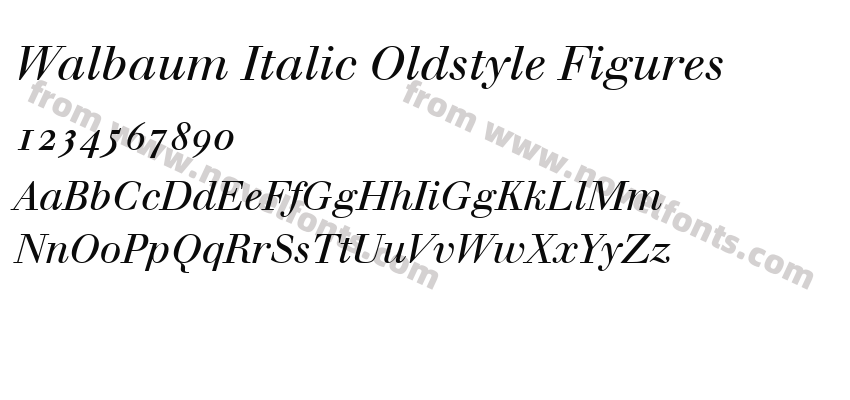 Walbaum Italic Oldstyle FiguresPreview