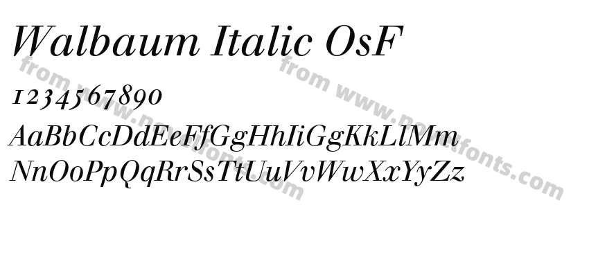 Walbaum Italic OsFPreview