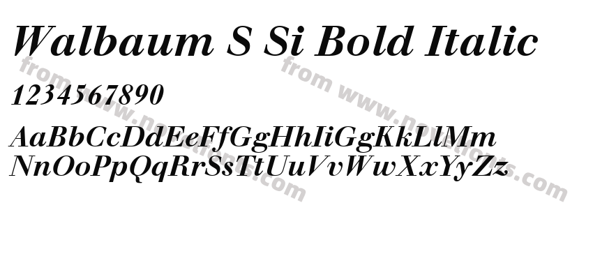 Walbaum S Si Bold ItalicPreview