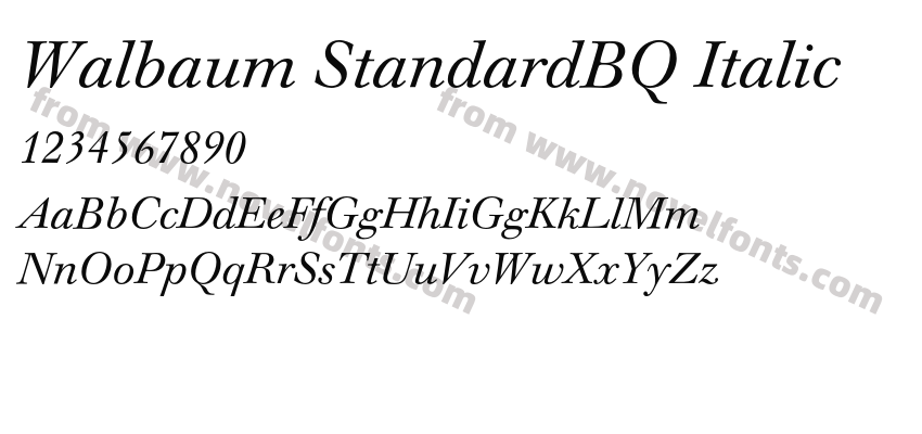 Walbaum StandardBQ ItalicPreview