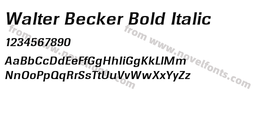 Walter Becker Bold ItalicPreview