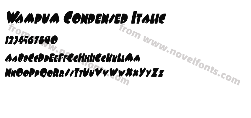 Wampum Condensed ItalicPreview