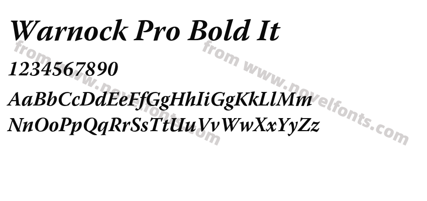 Warnock Pro Bold ItPreview