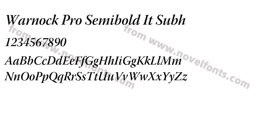 Warnock Pro Semibold It SubhPreview