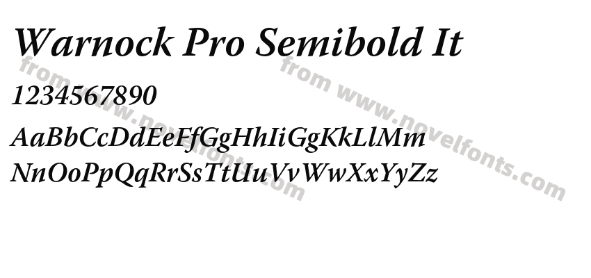 Warnock Pro Semibold ItPreview