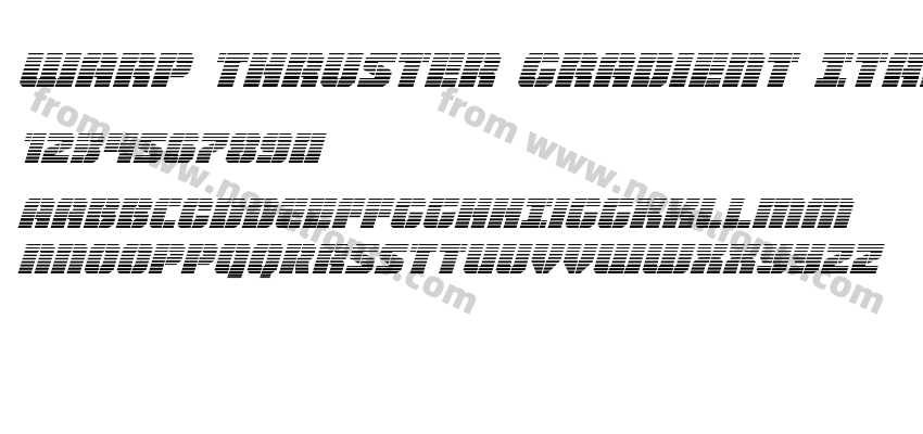 Warp Thruster Gradient ItalicPreview