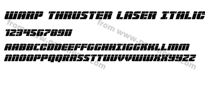 Warp Thruster Laser ItalicPreview