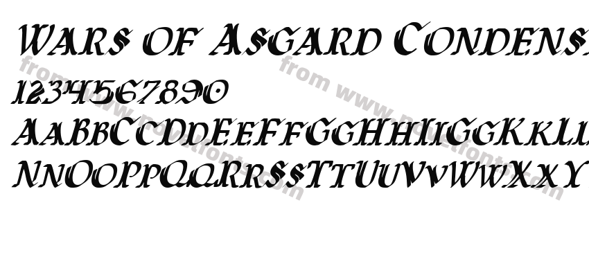 Wars of Asgard Condensed ItalicPreview