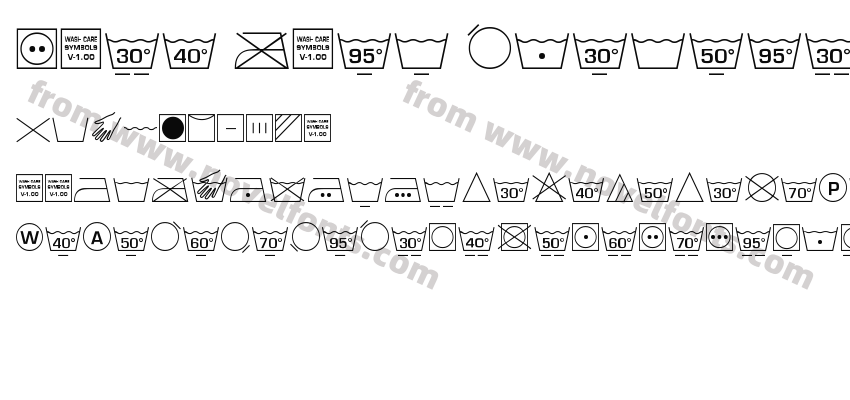 Wash Care Symbols M54Preview