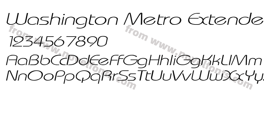 Washington Metro Extended ItalicSWFTEPreview