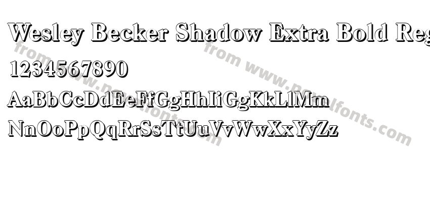 Wesley Becker Shadow Extra Bold RegularPreview