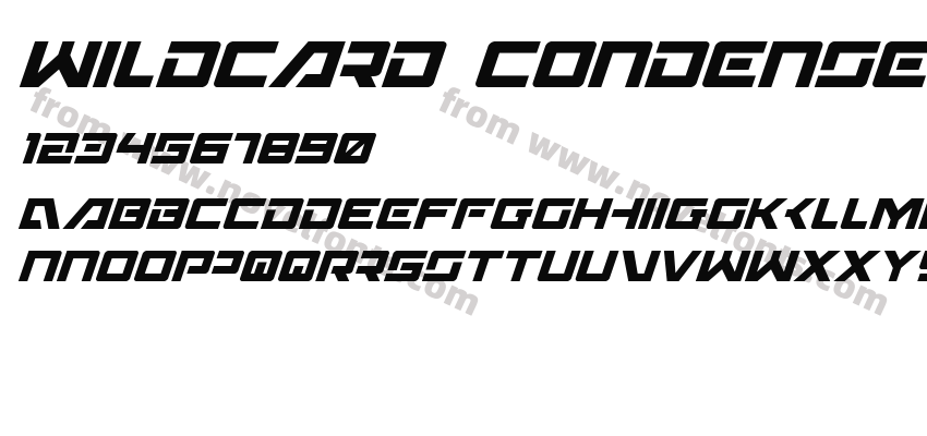 Wildcard Condensed ItalicPreview