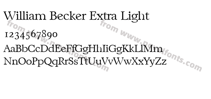 William Becker Extra LightPreview