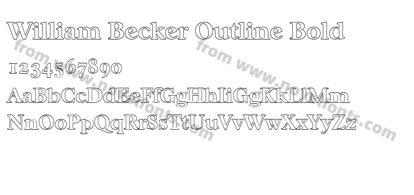 William Becker Outline BoldPreview