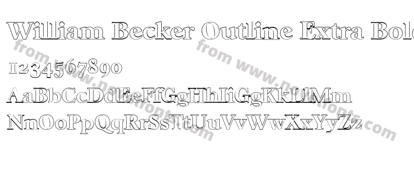 William Becker Outline Extra BoldPreview