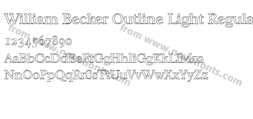 William Becker Outline Light RegularPreview