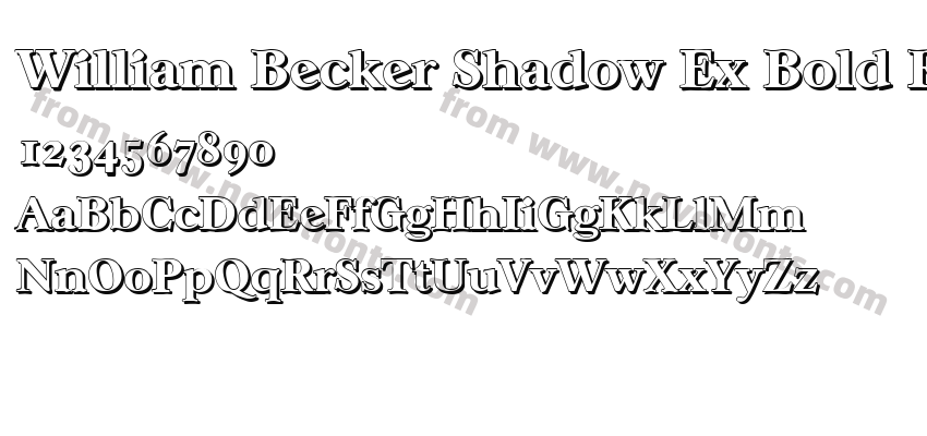 William Becker Shadow Ex Bold RegularPreview