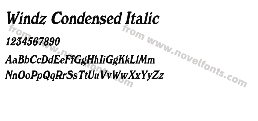 Windz Condensed ItalicPreview