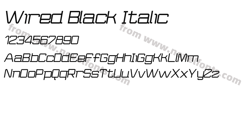 Wired Black ItalicPreview