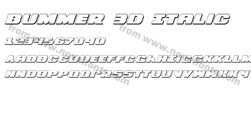 Bummer 3D ItalicPreview