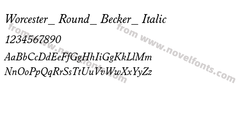 Worcester_ Round_ Becker_ ItalicPreview