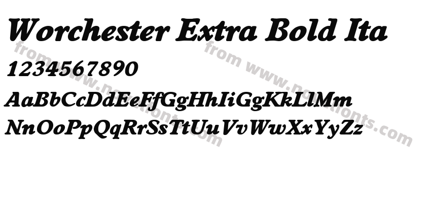 Worchester Extra Bold ItaPreview