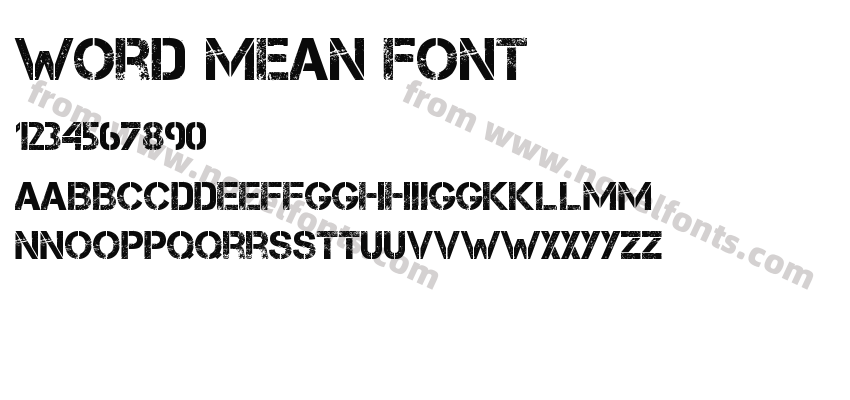 Word Mean FontPreview