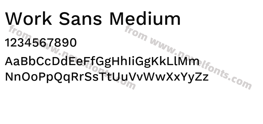 Work Sans MediumPreview