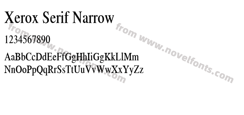 Xerox Serif NarrowPreview