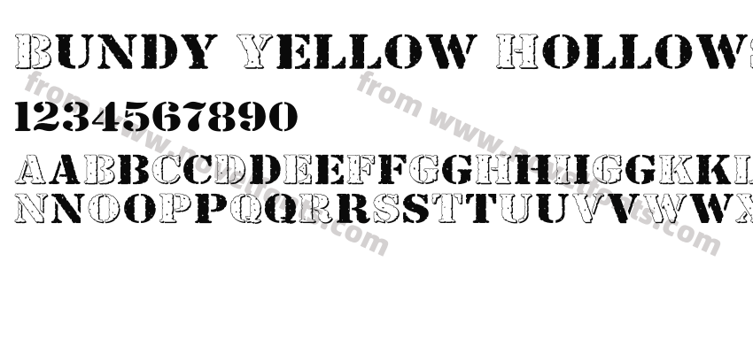 Bundy Yellow HollowShadowedPreview