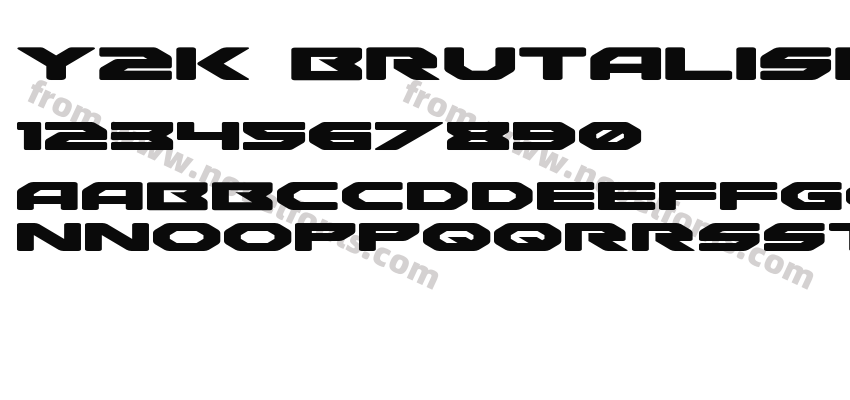 Y2K Brutalism Font RegularPreview