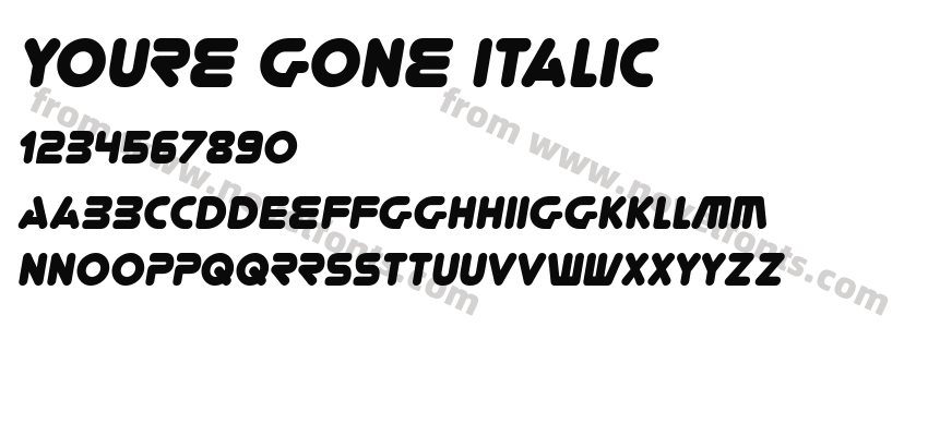 Youre Gone ItalicPreview